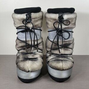 Jimmy Choo Tall Moon Boots, Gray, Womens Size 3.5-6 / 35-38